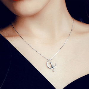Beautiful Cat Moon Necklace