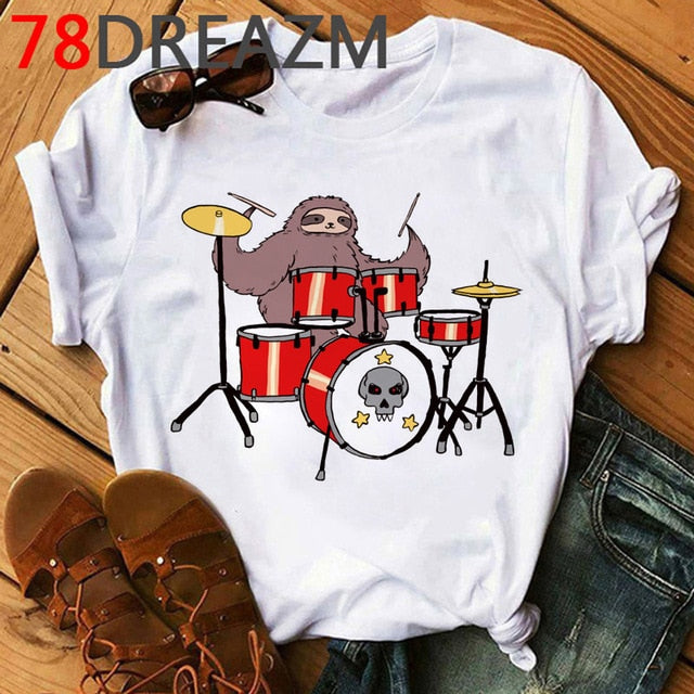 Funny Animal Sloth T Shirt Women Summer