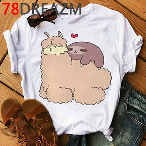 Funny Animal Sloth T Shirt Women Summer