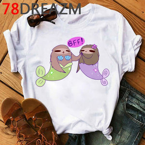 Funny Animal Sloth T Shirt Women Summer