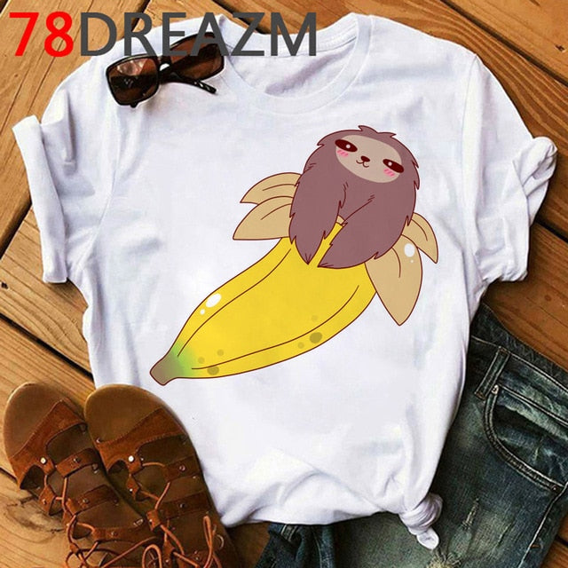Funny Animal Sloth T Shirt Women Summer