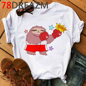 Funny Animal Sloth T Shirt Women Summer