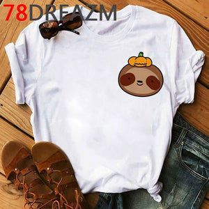 Funny Animal Sloth T Shirt Women Summer