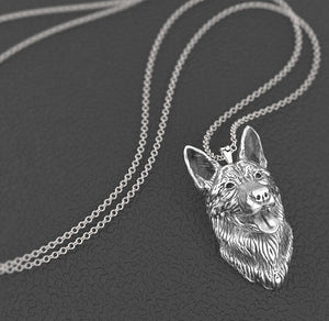 Anygifts4pets German shepherd necklace dog pendant