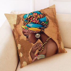 African Women Style Printed Cushion Home Decor