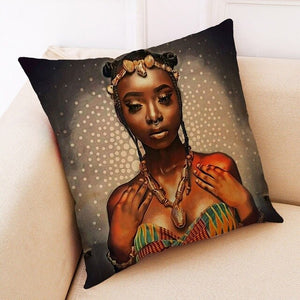 African Women Style Printed Cushion Home Decor