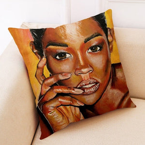 African Women Style Printed Cushion Home Decor