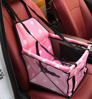Small Dog Car Seat, Upgraded Booster Seat for Car with Whole Sturdy PVC Bars Frame, Pet Car Seat for Medium Dogs Under 11 lb, Waterproof Anti-Skid Mat Included